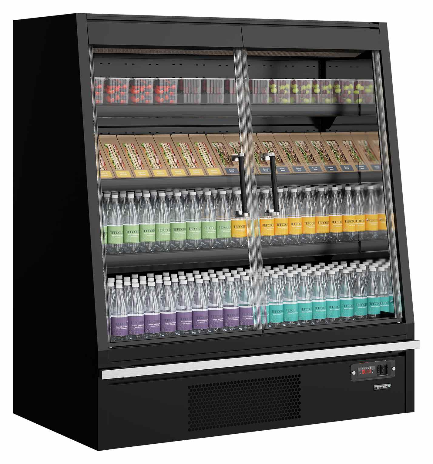 Vitrine réfrigérée basse noire positive - Galaxy+ GPL14FGD Black - Tefcold en cuisine professionnelle