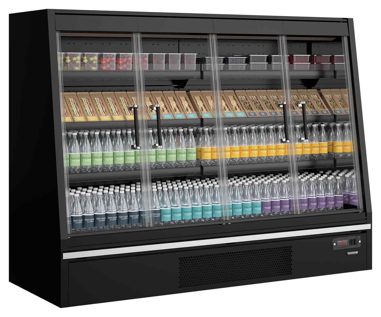 Vitrine réfrigérée basse noire positive - Galaxy+ GPL20FGD Black - Tefcold en cuisine professionnelle