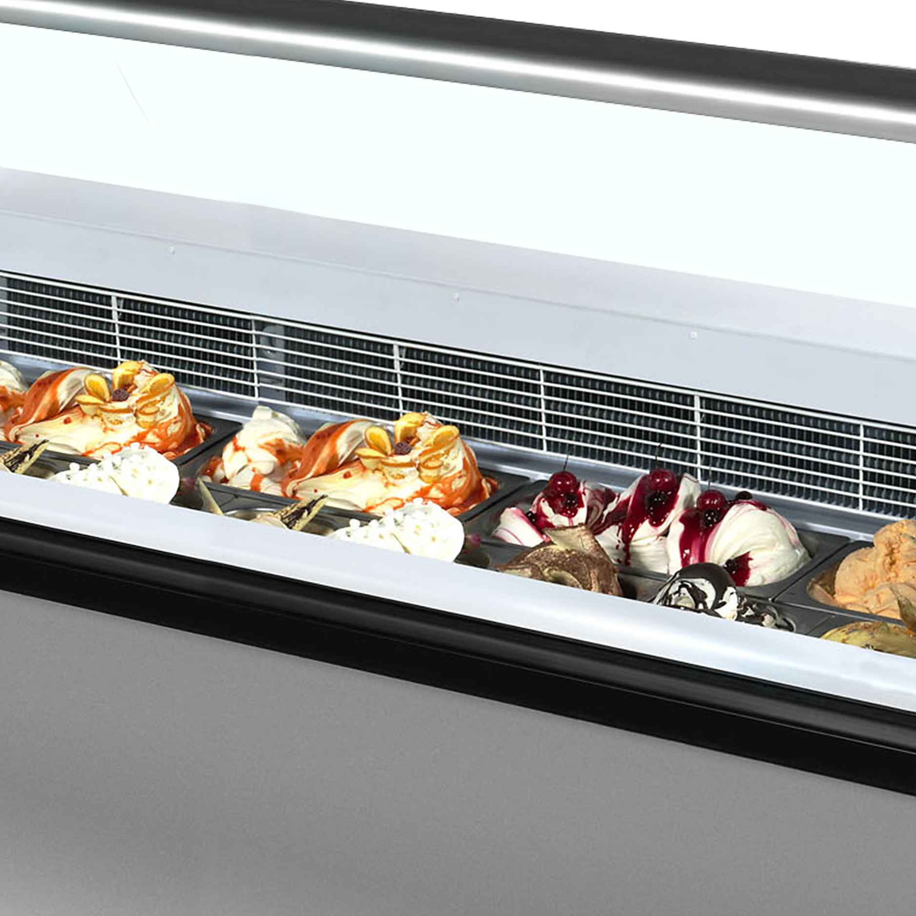 Vitrine professionnelle à glace statique et stockage inférieur -16 à -14 °C 1660 mm - ISABELLA 10LX - Tefcold en cuisine professionnelle