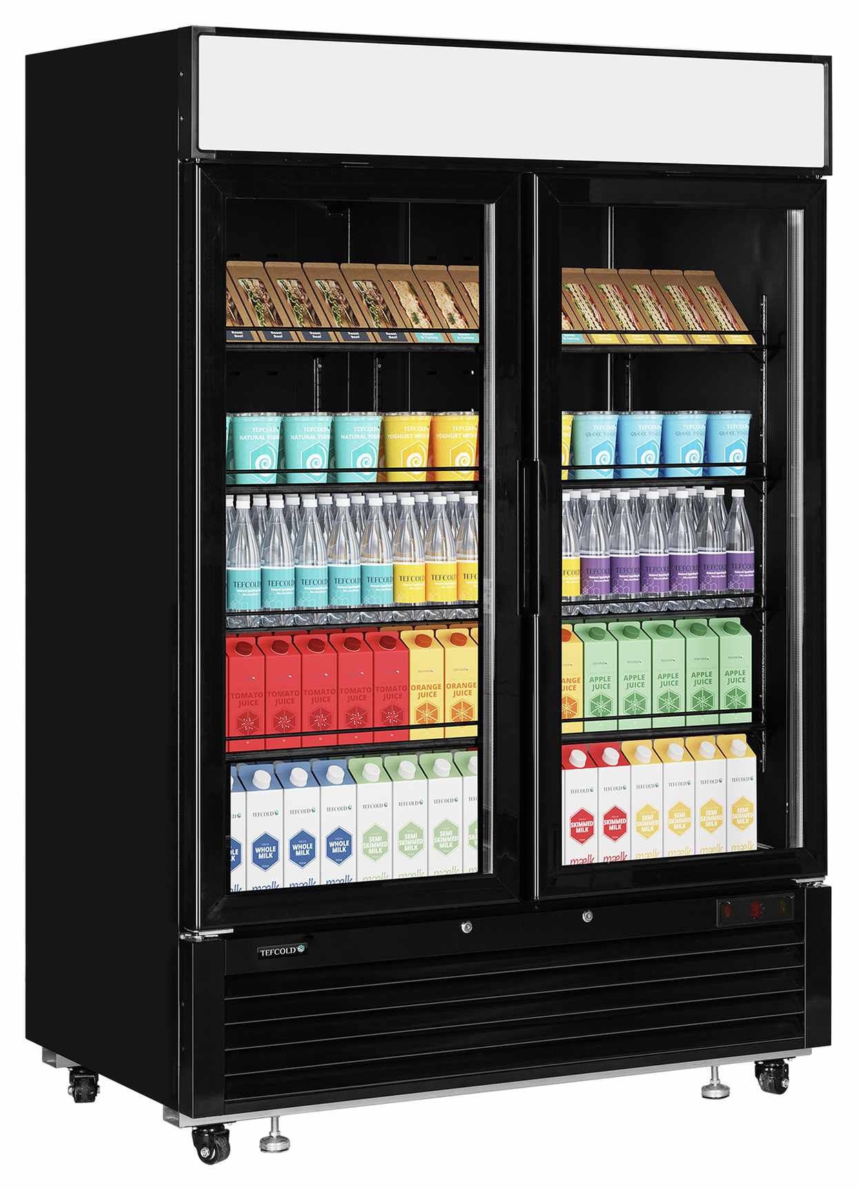 Vitrine professionnelle froid positive noire 2 portes vitrées - LGC5000B - Tefcold en cuisine professionnelle