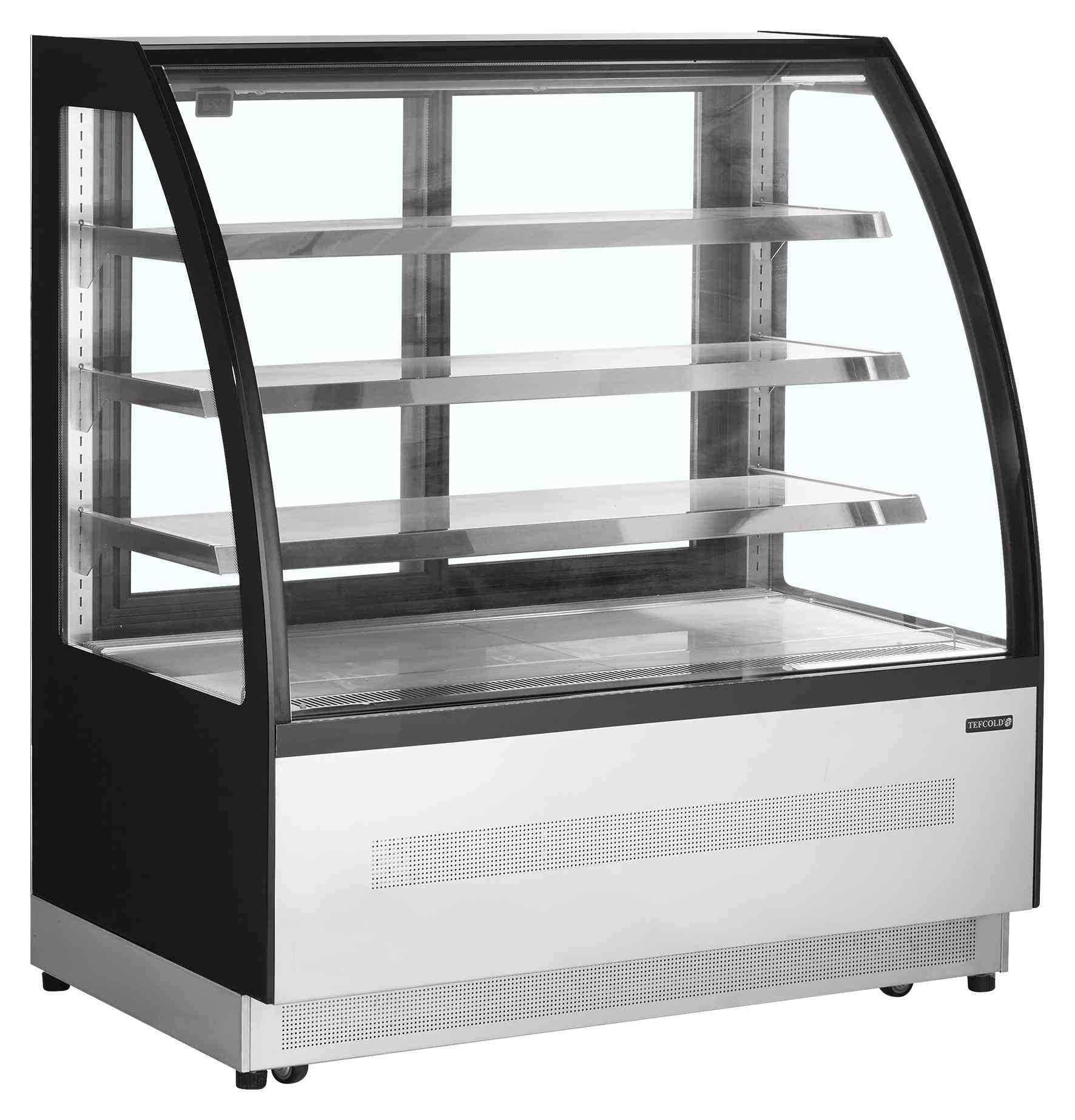 Vitrine réfrigérée professionnelle 218 L noire positive - LPD1200C/BLACK - Tefcold
