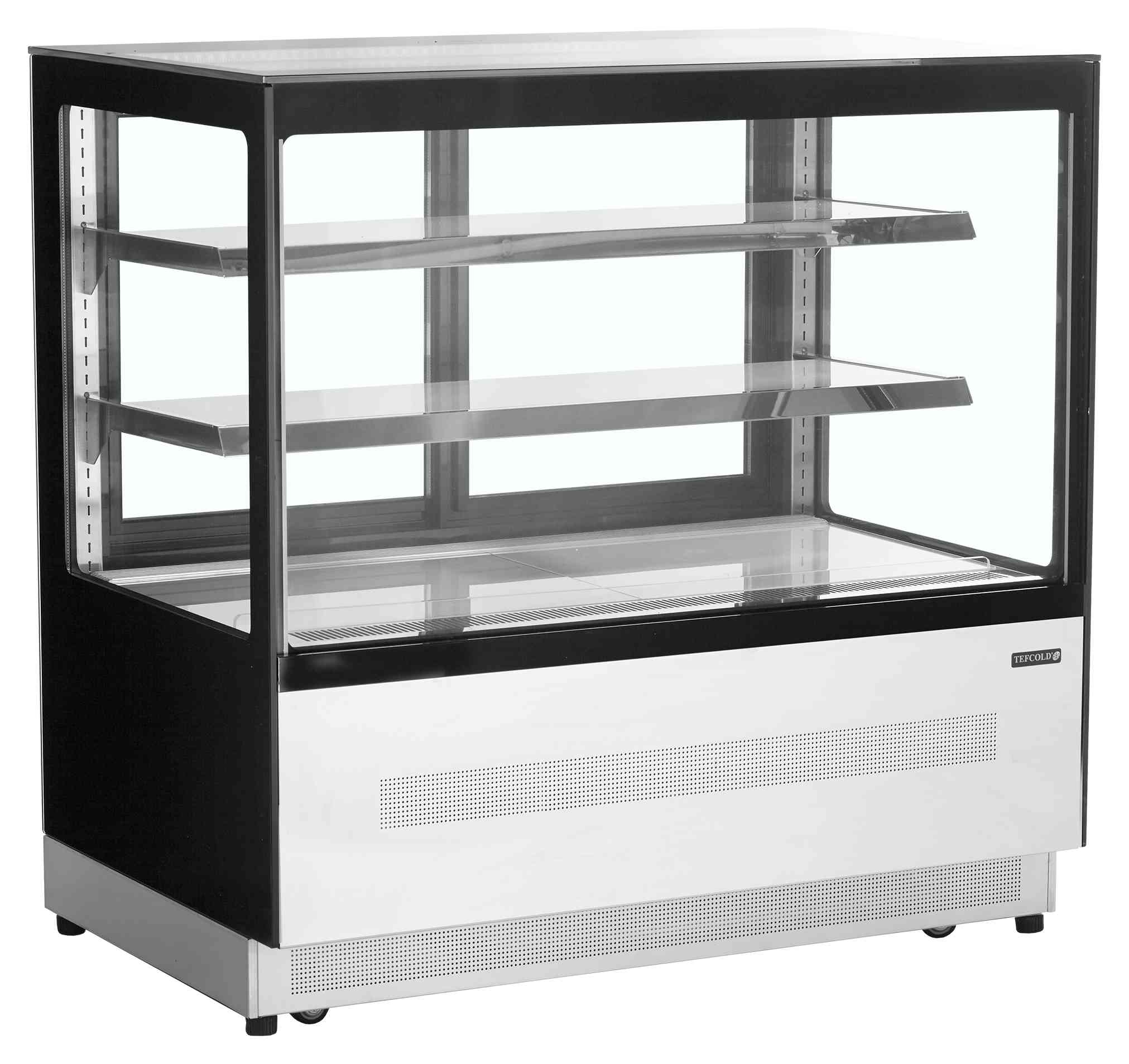 Vitrine réfrigérée professionnelle 191 L noire brillant positive 1910 mm - LPD1200F/BLACK - Tefcold