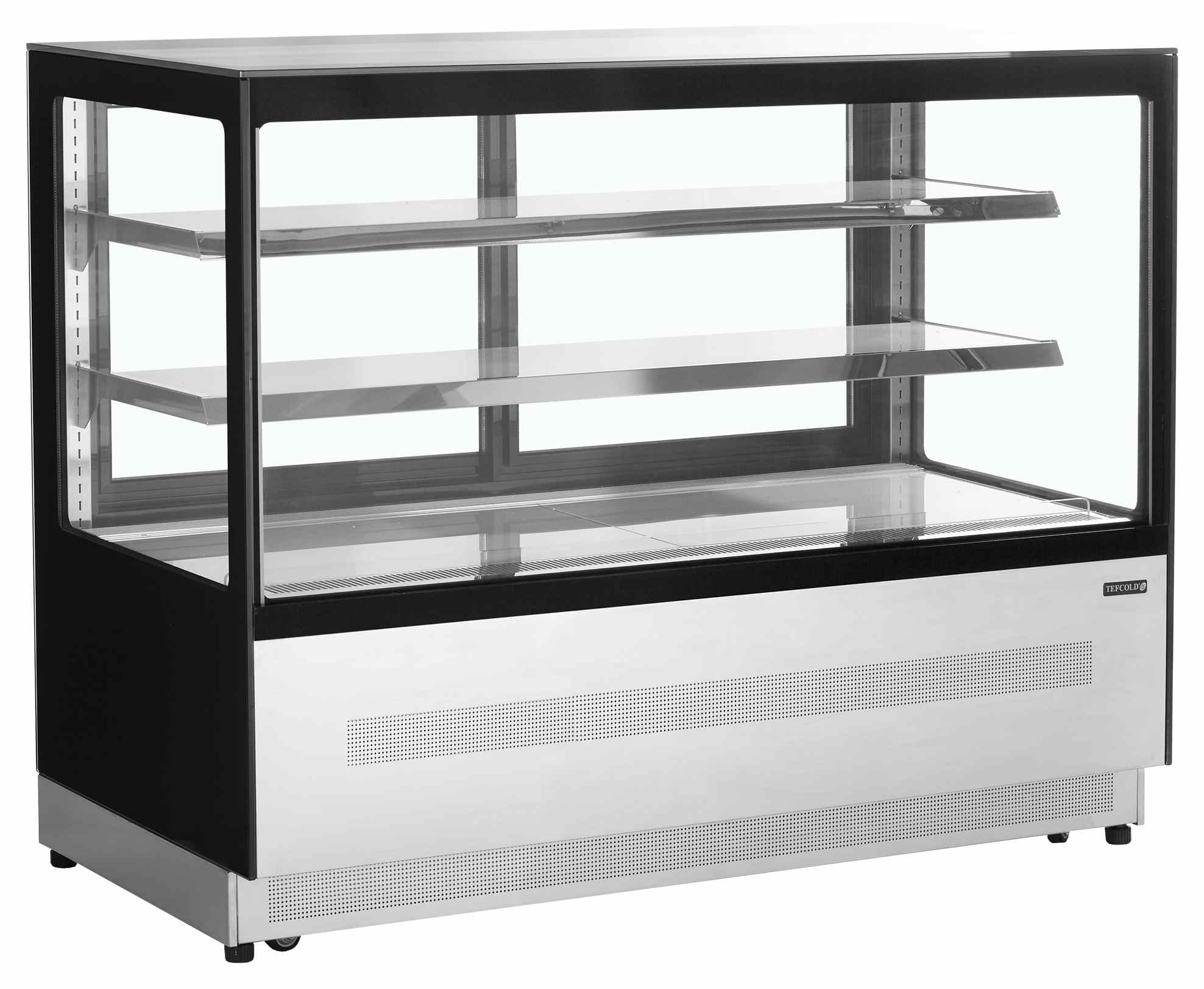 Vitrine réfrigérée professionnelle 244 L noire positive 1660 mm - LPD1500F/BLACK - Tefcold