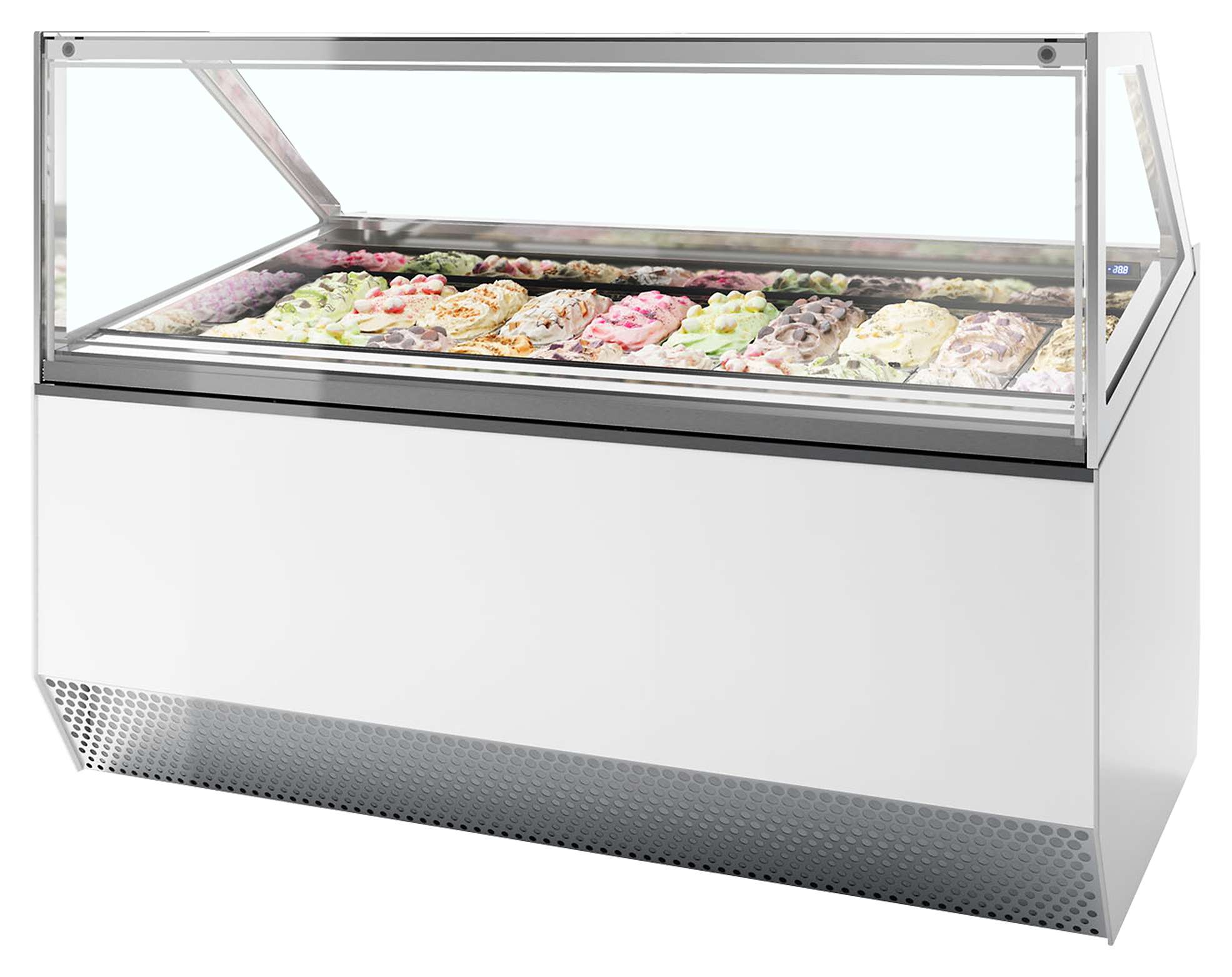 Vitrine professionnelle négative pour 20 bacs de glace 201 L - MILLENNIUM ST20 - Tefcold