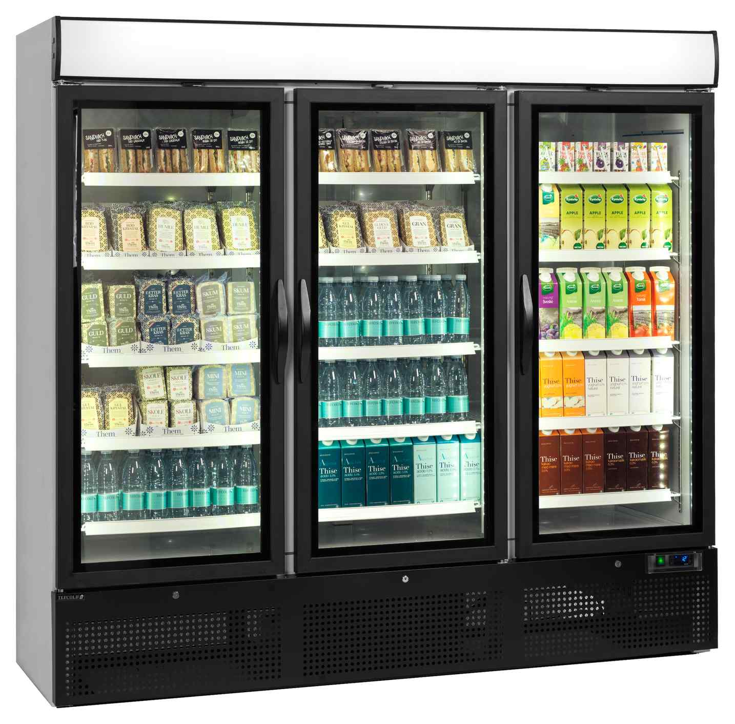 Armoire réfrigérée professionnelle blanche 3 portes vitrées positive - NC7500G - Tefcold en cuisine professionnelle