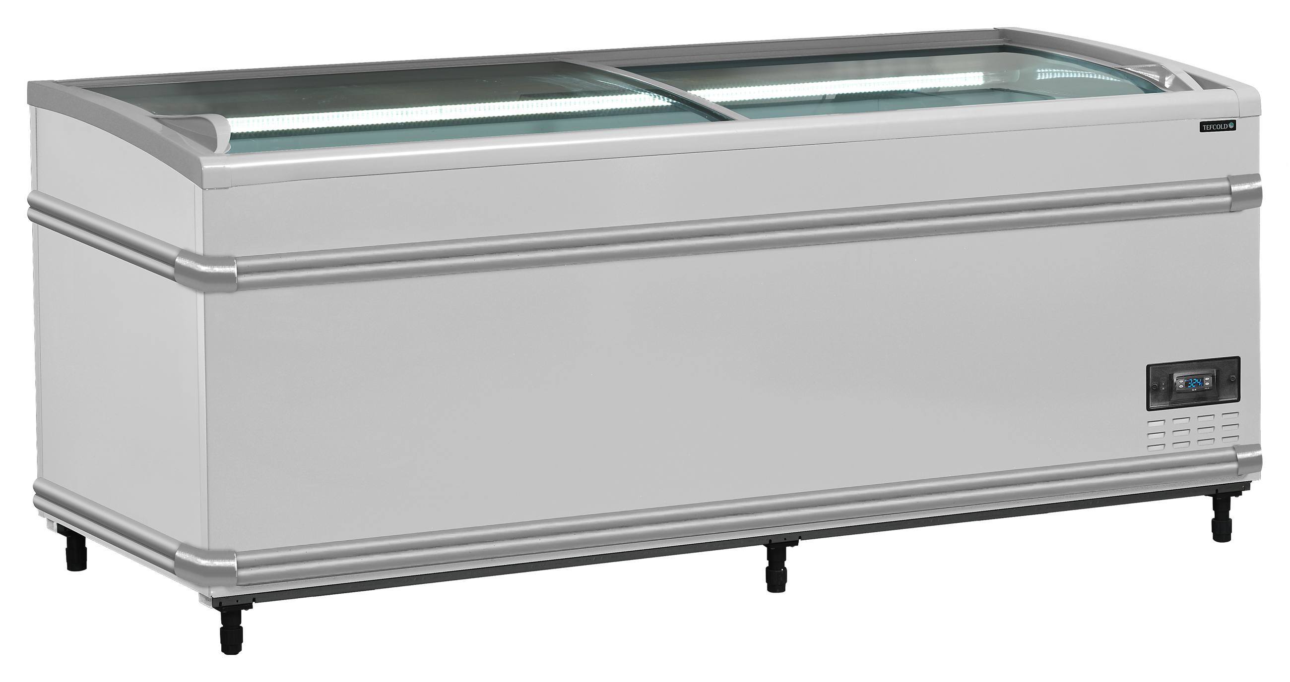 Tête de gondole réfrigérée avec couvercles coulissants, capacité 500 l - SFI185 HC-CF VS - Tefcold