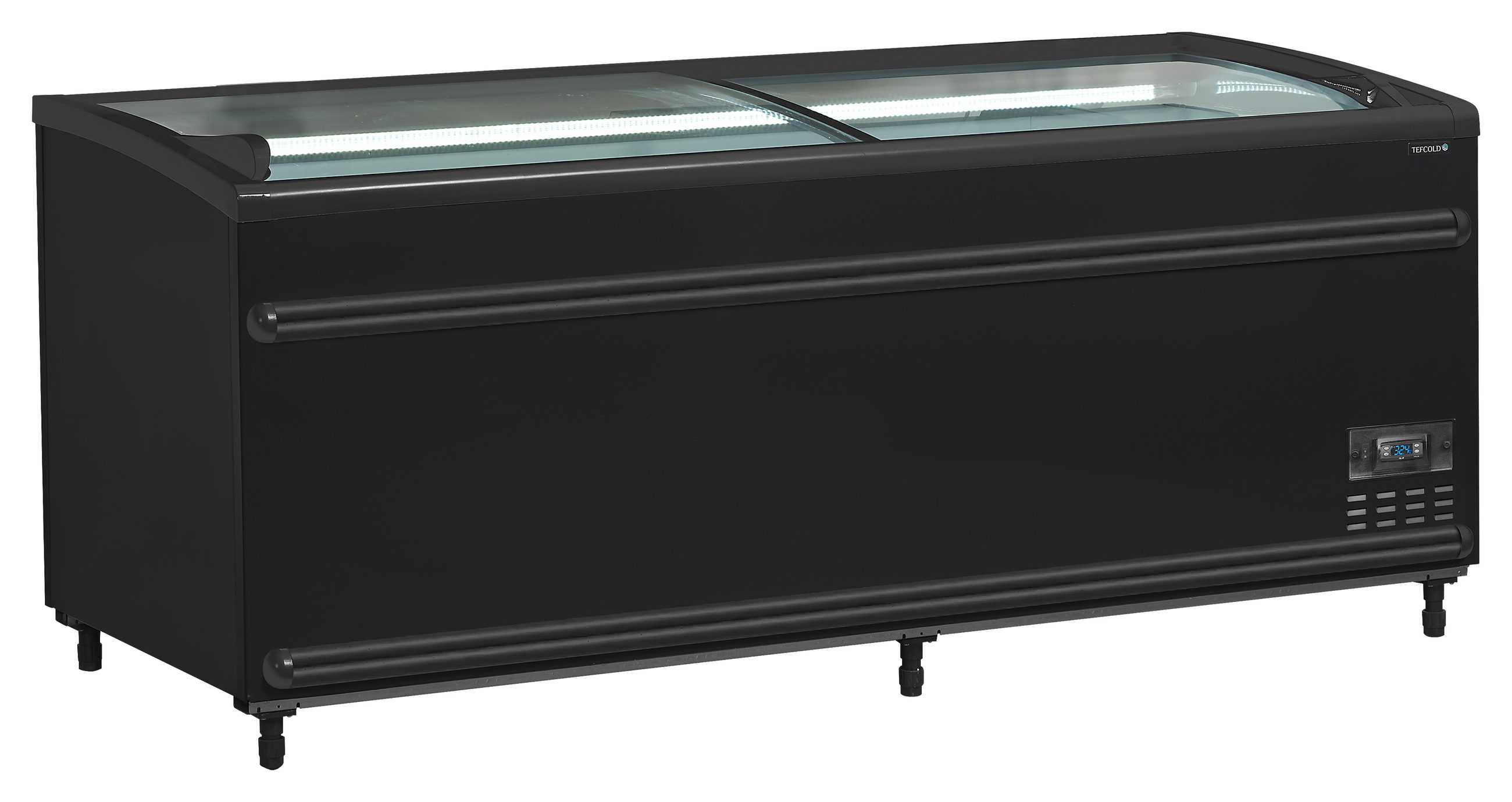Vitrine réfrigérée professionnelle couvercles coulissants 500 l noire - SFI185B-CF VS - Tefcold