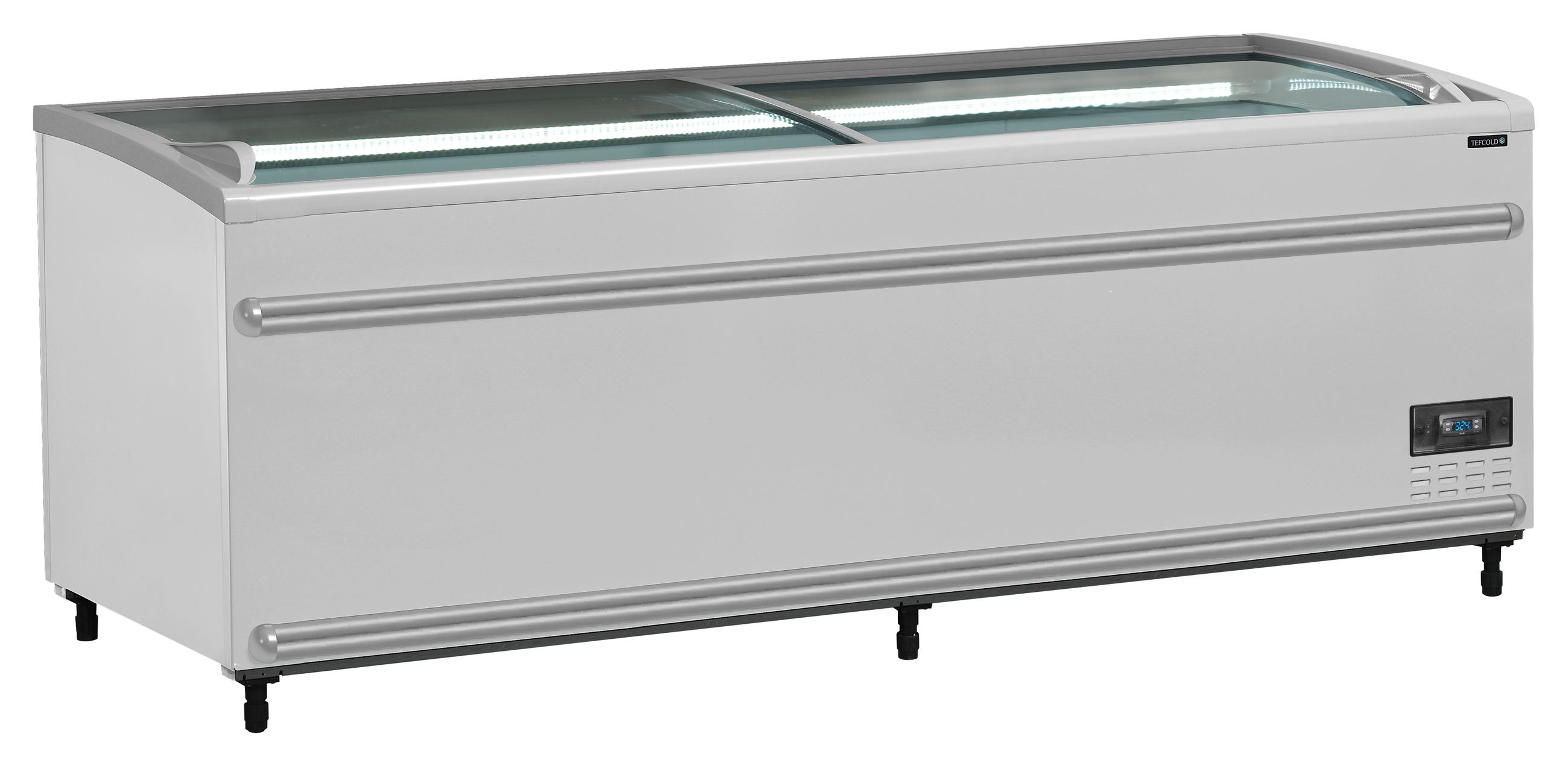 Vitrine réfrigérée professionnelle avec couvercles coulissants incurvés 584 l - SFI210-CF VS - Tefcold