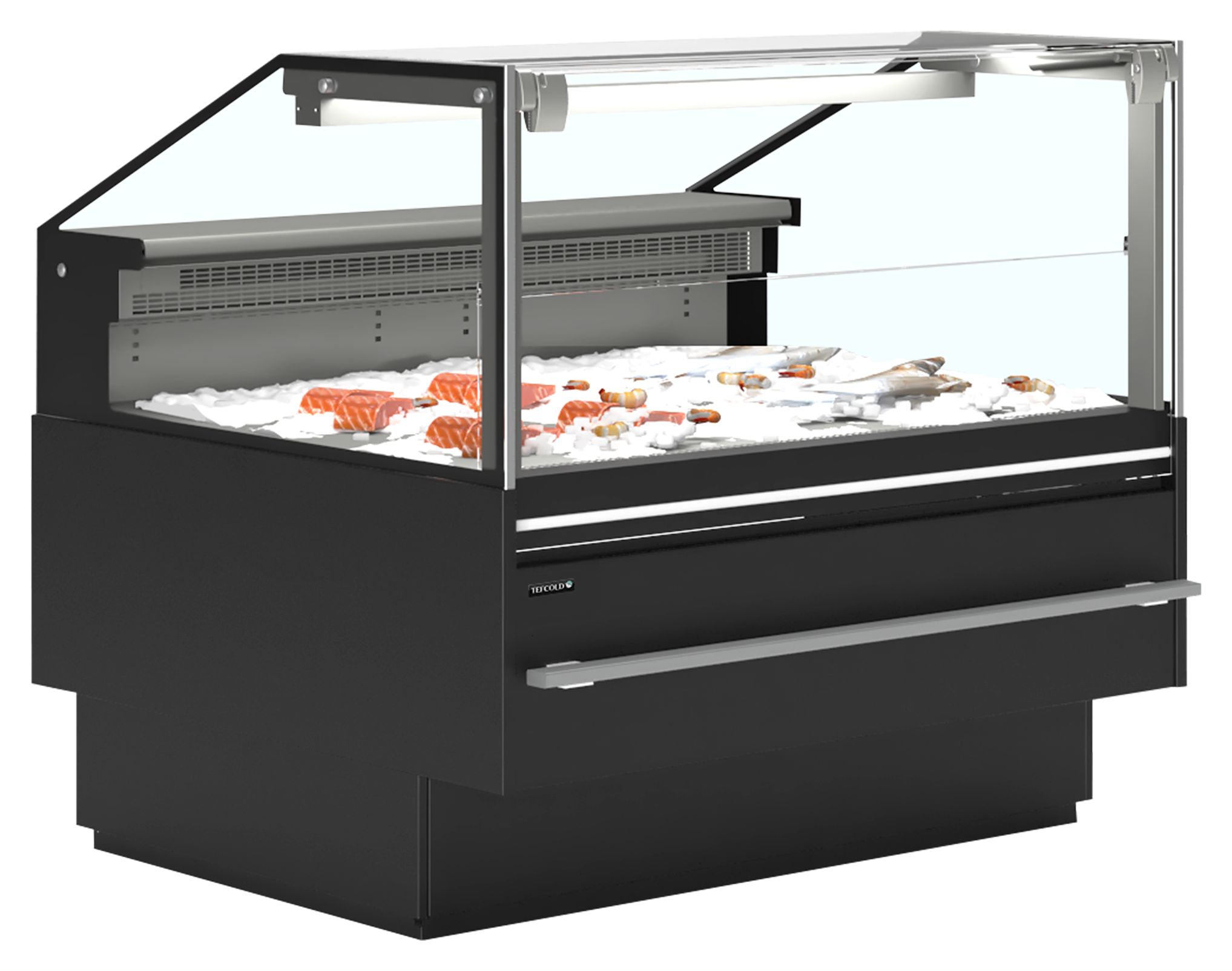 Vitrine professionnelle poisson frais volume net 305 l surface présentation 1,08 m² classe climatique 3 - SOCA-F12590B - Tefcold