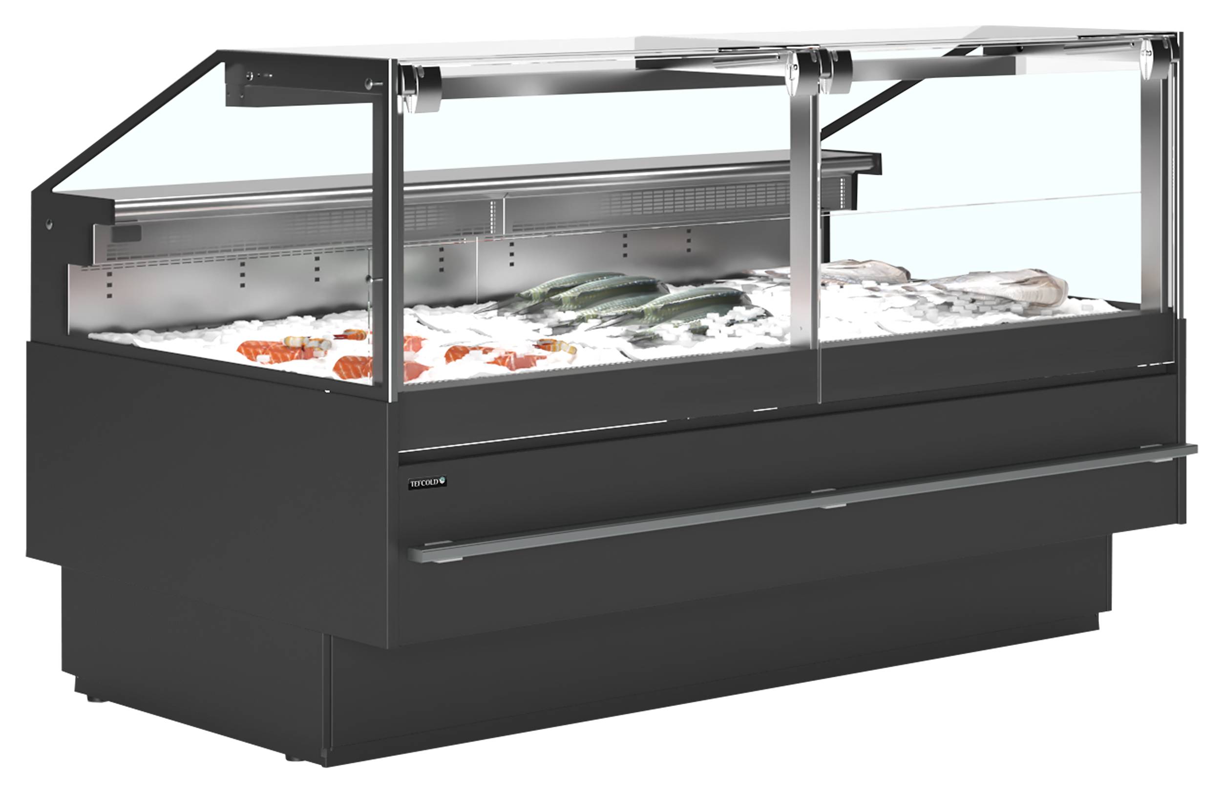 Vitrine professionnelle poisson frais volume net 465 L refroidissement ventilée - SOCA-F18790B - Tefcold