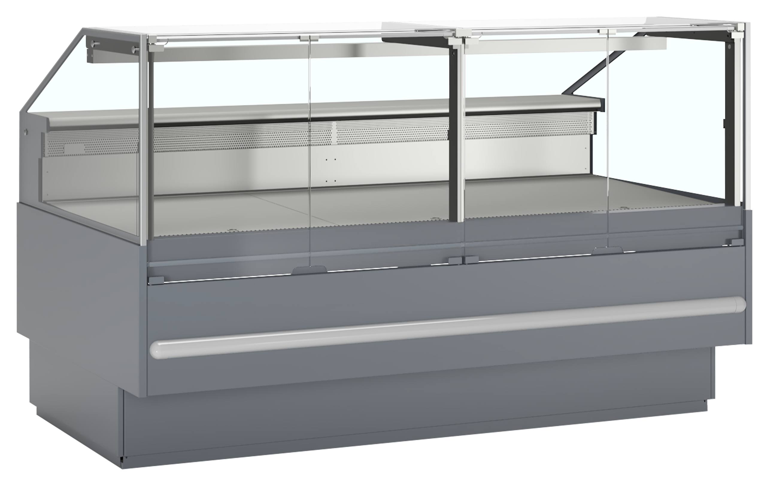 Vitrine de service ventilée professionnelle grise RAL7015 positive réserve 469 l 1660 mm - SOCB18782A - Tefcold