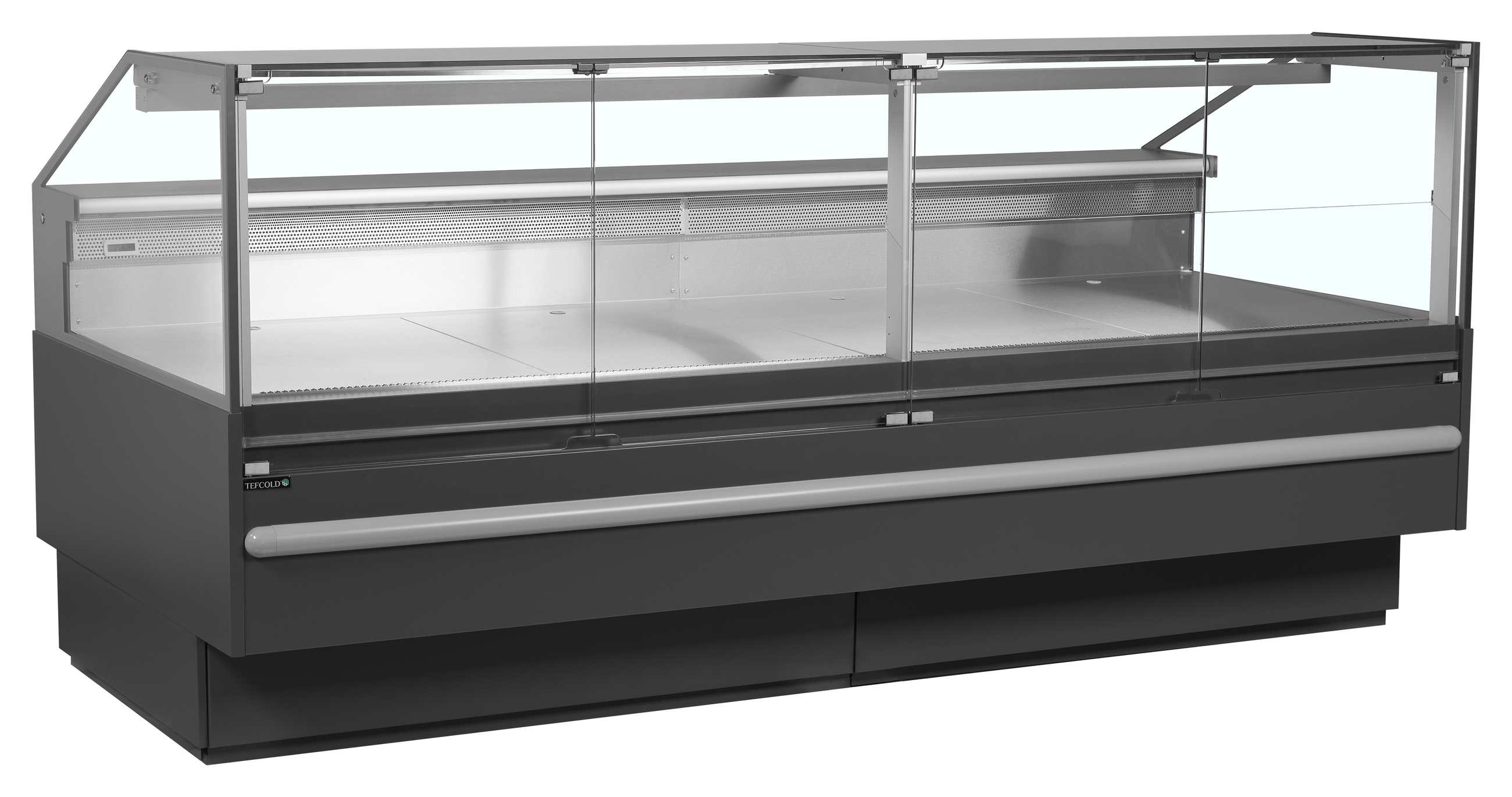Vitrine de service ventilée positive grise RAL7015 avec réserve 627 l 1660 mm - SOCB25082A - Tefcold