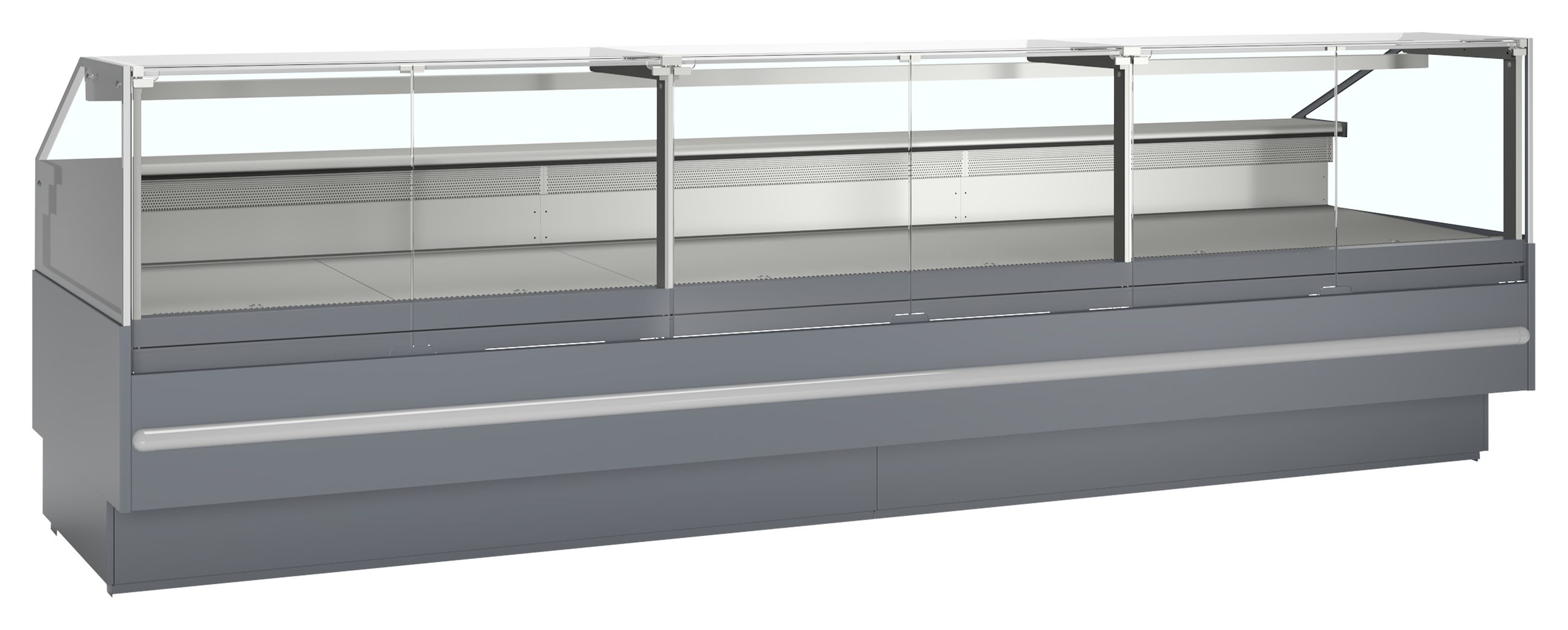 Vitrine de service ventilée professionnelle grise RAL7015 positive 947 litres 1660 mm - SOCB37582A - Tefcold