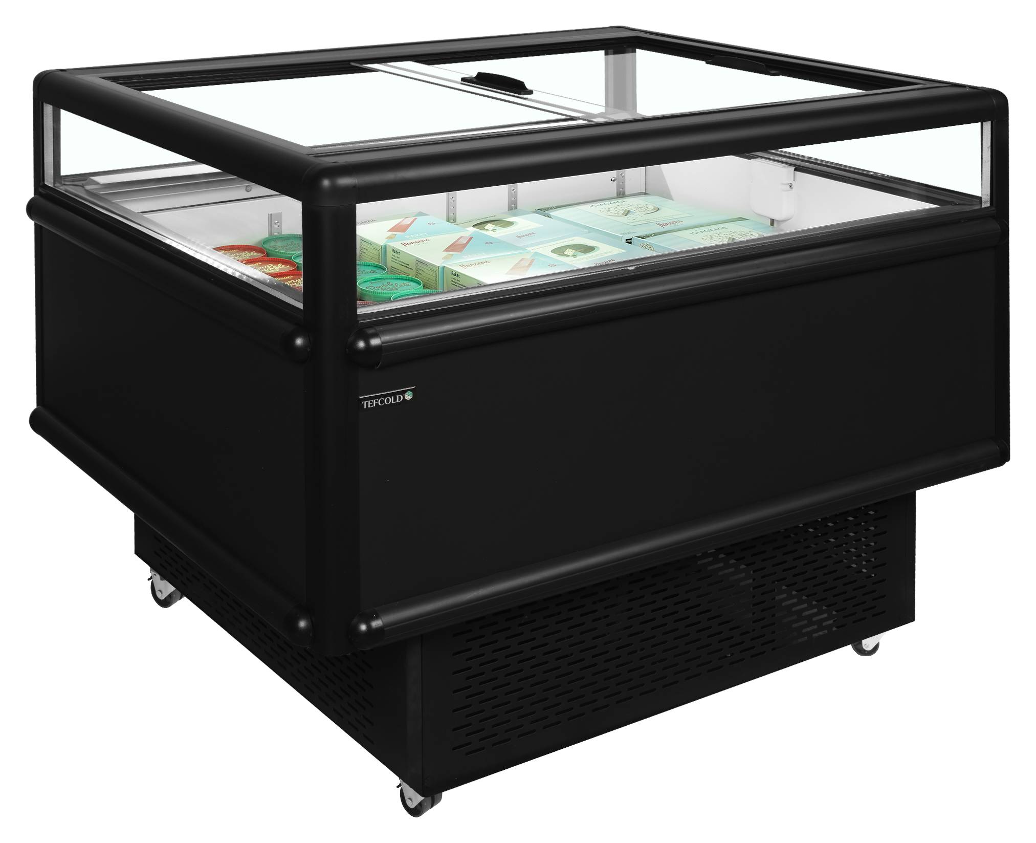 Réfrigérateur professionnel noir positif et négatif 165 L couvercles coulissants - UHD201 /Black - Tefcold en cuisine professionnelle